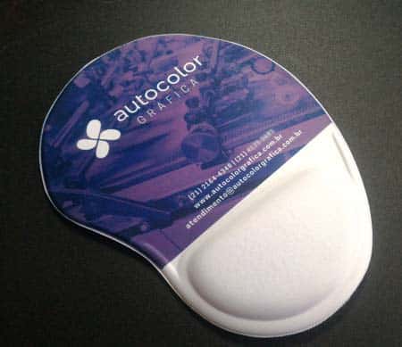 impressao de mouse pad com descanso personalizado para empresas