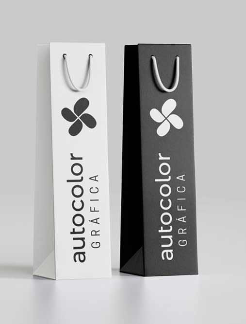 sacola papel personalizada para vinho