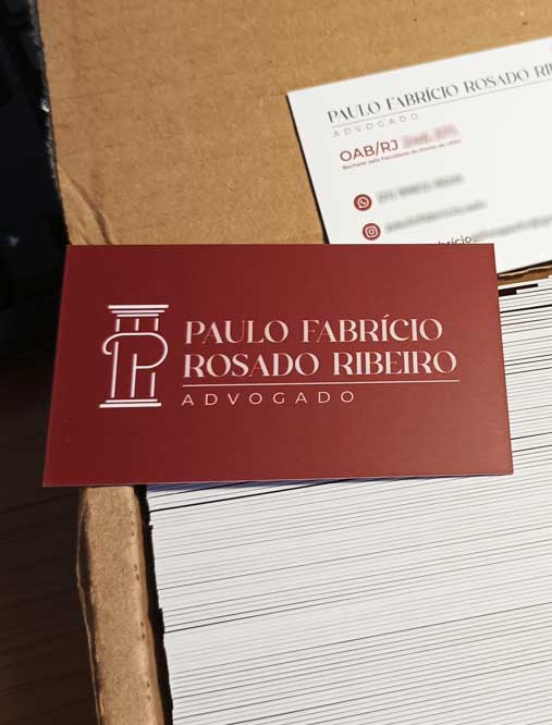 cartão de visita premium luxo papel grosso gráfica rj