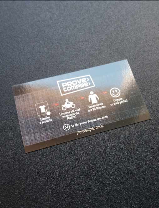 Cartão com uv total frente personalizado