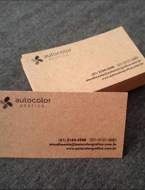 cartão papel kraft gráfica rj