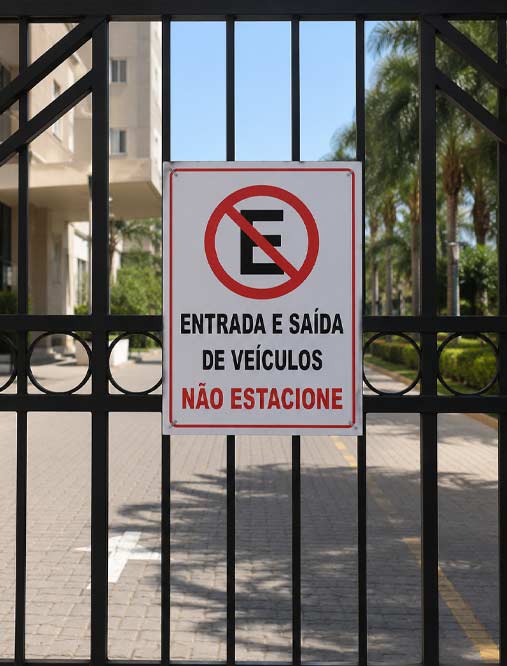 placa para portão garagem personalizada