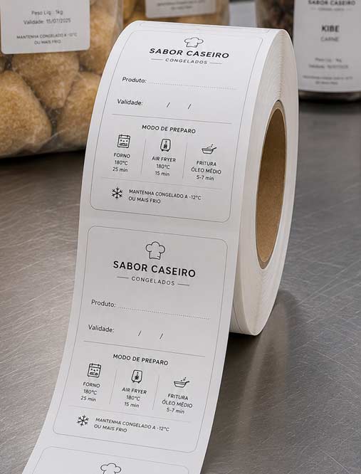 Etiqueta para alimentos congelados gráfica no rio de janeiro