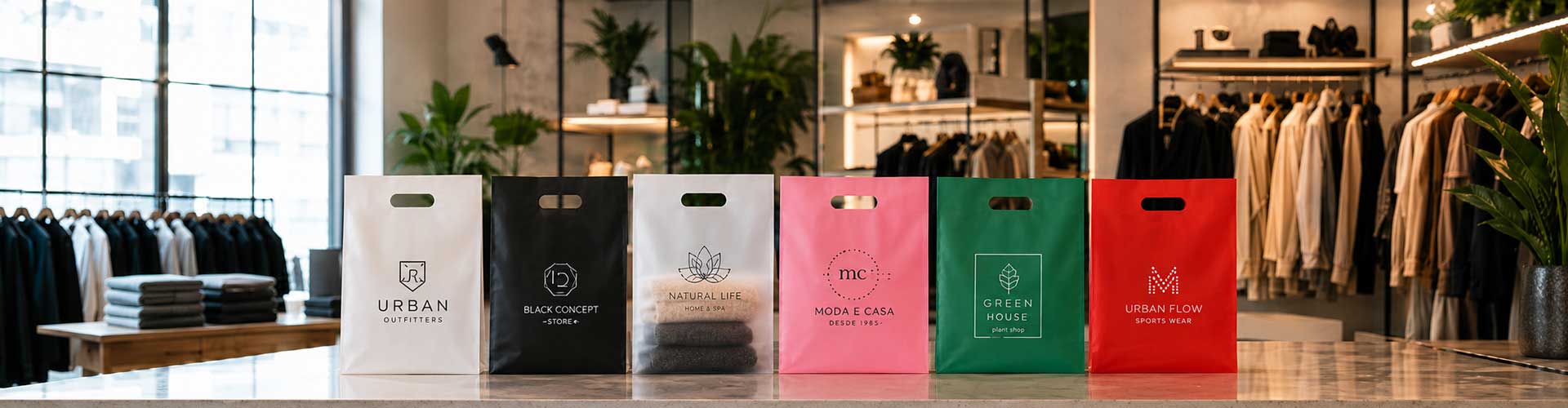 sacola plástica personalizada transparente com impressão em uma cor