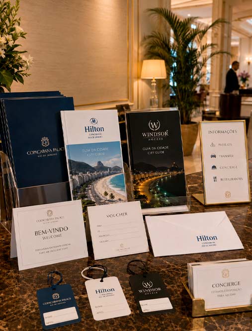 Folders, vouchers e impressos personalizados para hotéis e turismo em Copacabana