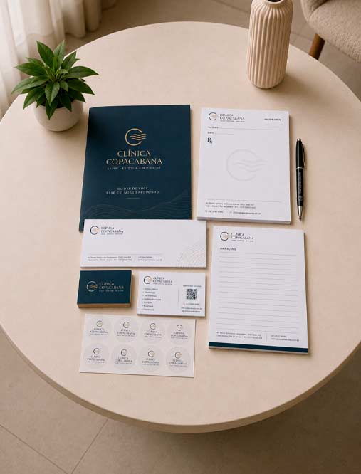 Papelaria personalizada para clínicas, consultórios e profissionais liberais em Copacabana